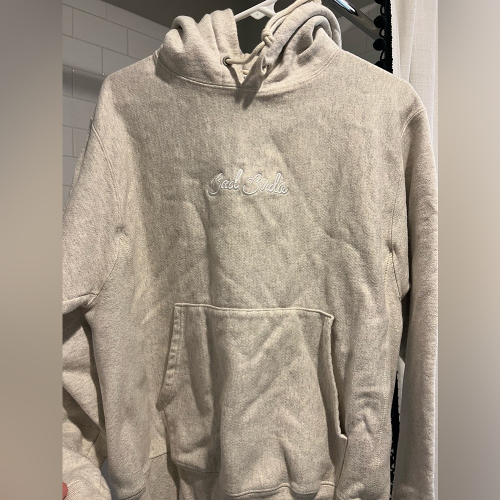 Heather oatmeal Bad Birdie Champion hoodie
